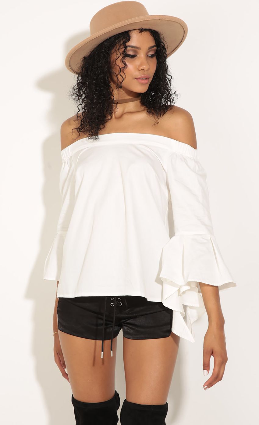 Picture Off The Shoulder Bell Sleeve Top. Source: https://media-img.lucyinthesky.com/data/Jul16_1/850xAUTO/0Y5A1891.JPG