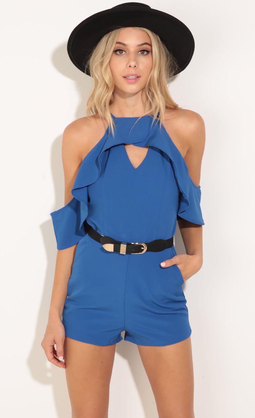 Picture Open Shoulder Romper In Blue. Source: https://media-img.lucyinthesky.com/data/Jul16_1/850xAUTO/0Y5A2596.JPG
