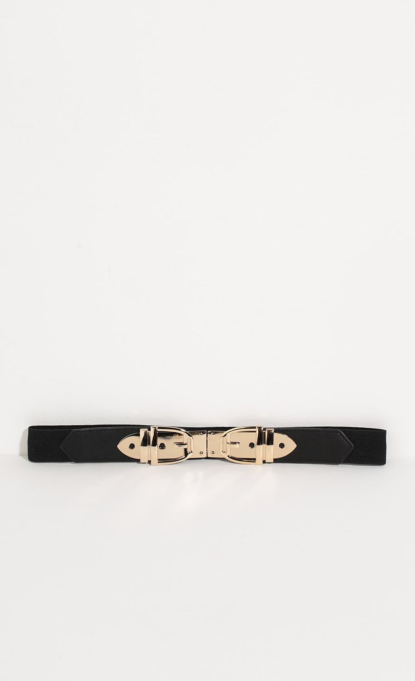 Picture Metal Double Buckle Waist Belt In Black. Source: https://media-img.lucyinthesky.com/data/Jul16_1/850xAUTO/0Y5A5429.JPG