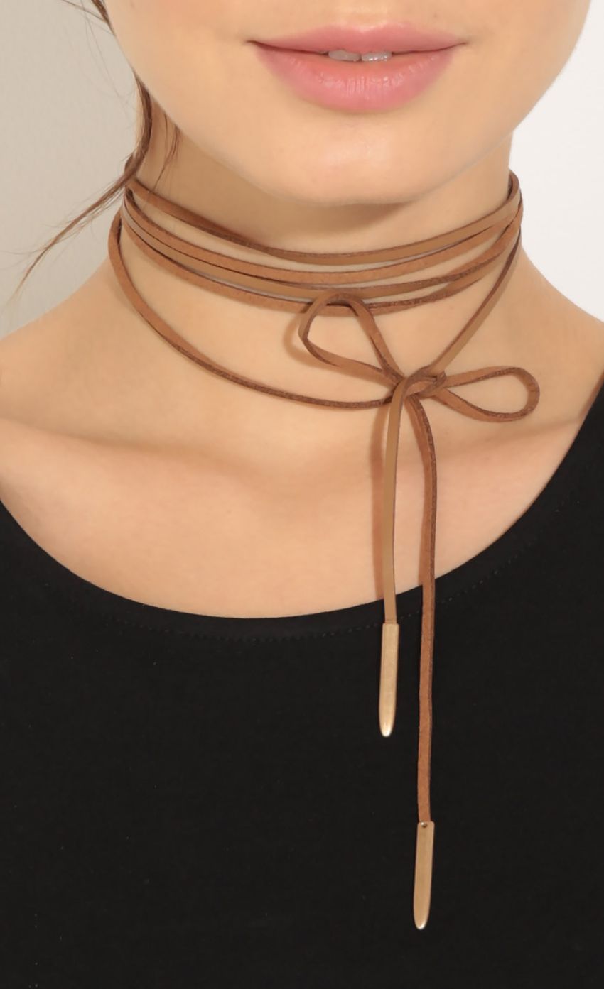 Picture Cord Choker Necklace In Tan. Source: https://media-img.lucyinthesky.com/data/Jul16_1/850xAUTO/0Y5A7115.JPG