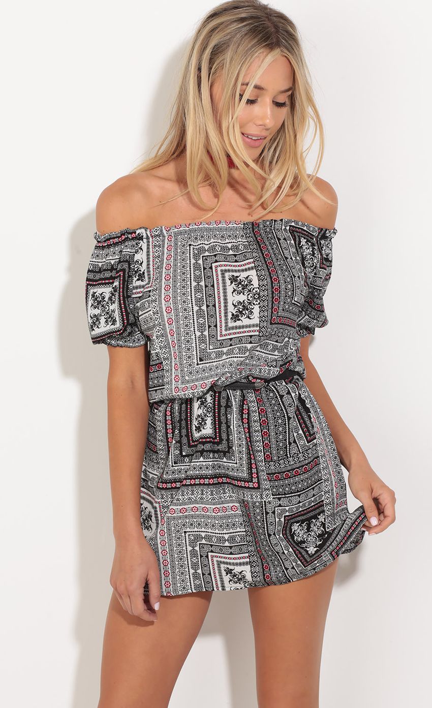 Picture Patterned Shift Dress In Black. Source: https://media-img.lucyinthesky.com/data/Jul16_2/850xAUTO/0Y5A4269.JPG