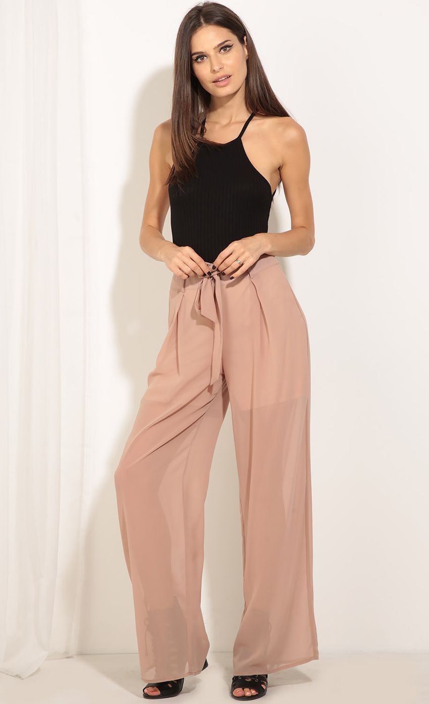 Picture High Waisted Waist Tie Pants In Nude. Source: https://media-img.lucyinthesky.com/data/Jul16_2/850xAUTO/0Y5A6819.JPG