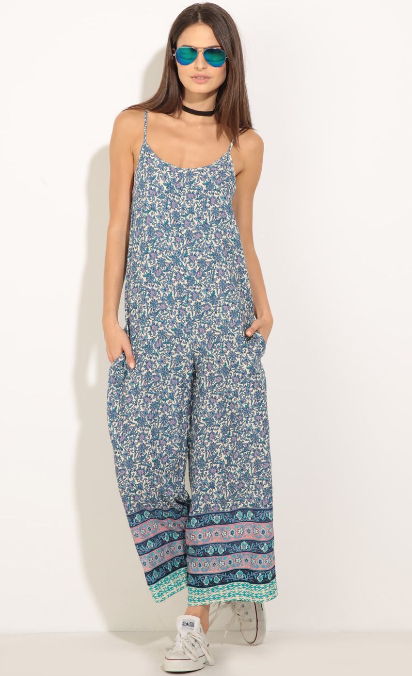 Picture Floral Patterned Jumpsuit In Blue. Source: https://media-img.lucyinthesky.com/data/Jul16_2/850xAUTO/0Y5A8891.JPG
