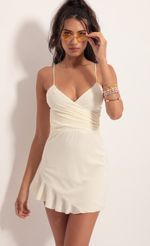 Picture Sequin A-line Dress in White. Source: https://media-img.lucyinthesky.com/data/Jul19_2/150xAUTO/781A3216.JPG