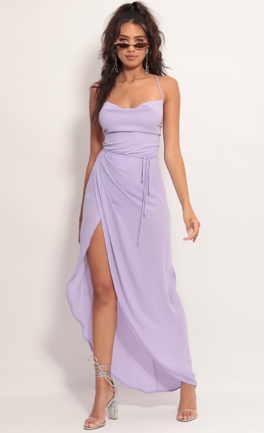 Picture Chiffon Luxe Maxi Dress in Lavender. Source: https://media-img.lucyinthesky.com/data/Jul19_2/850xAUTO/781A4774.JPG
