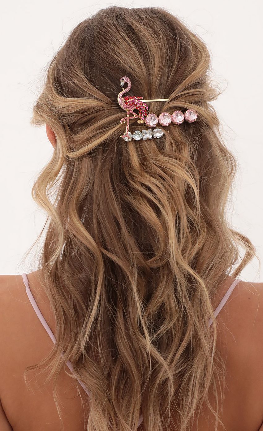 Picture Flamingo Crystal Hair Clip Set. Source: https://media-img.lucyinthesky.com/data/Jul20_1/850xAUTO/781A1172.JPG