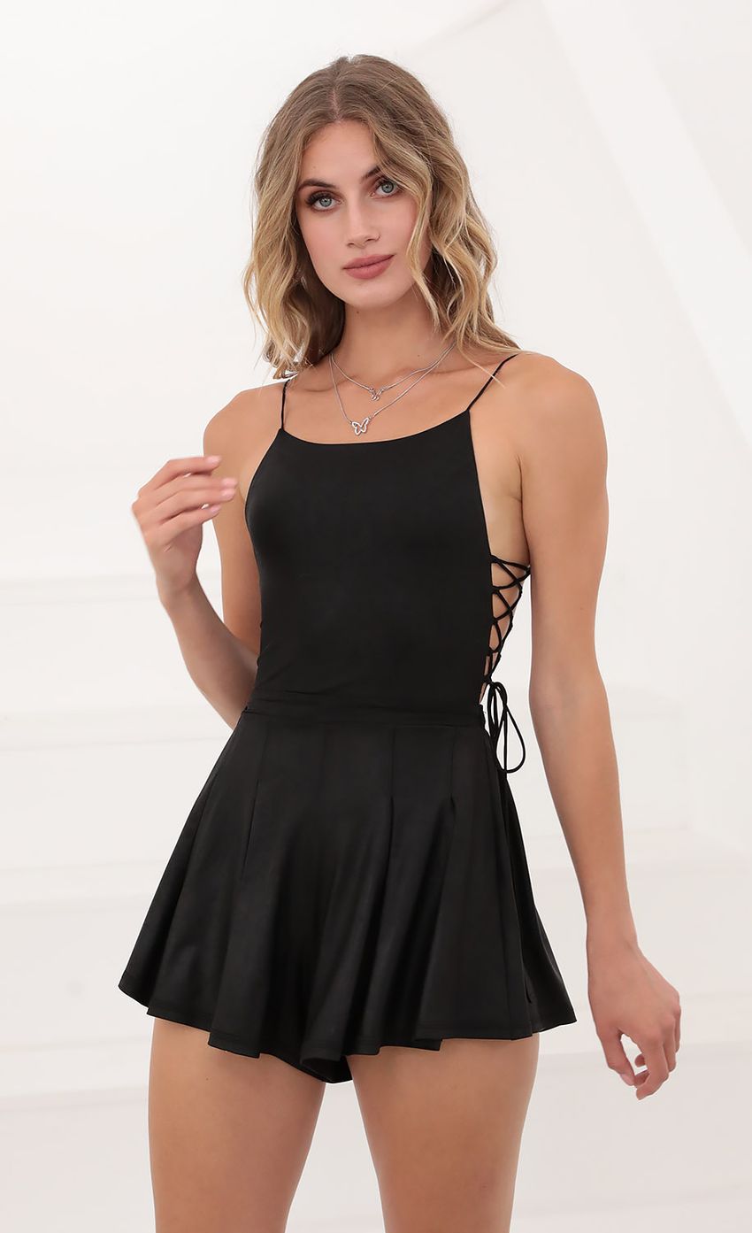 Picture Meredith Ties Romper in Black. Source: https://media-img.lucyinthesky.com/data/Jul20_1/850xAUTO/781A4521.JPG