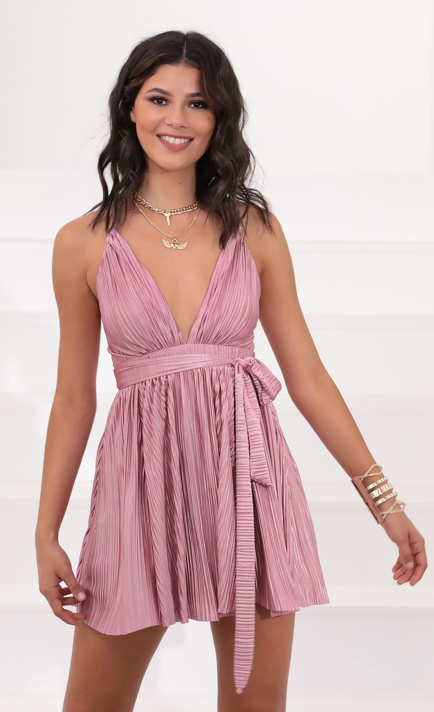 Picture Wrap Dress in Pink. Source: https://media-img.lucyinthesky.com/data/Jul20_2/850xAUTO/781A1009.JPG