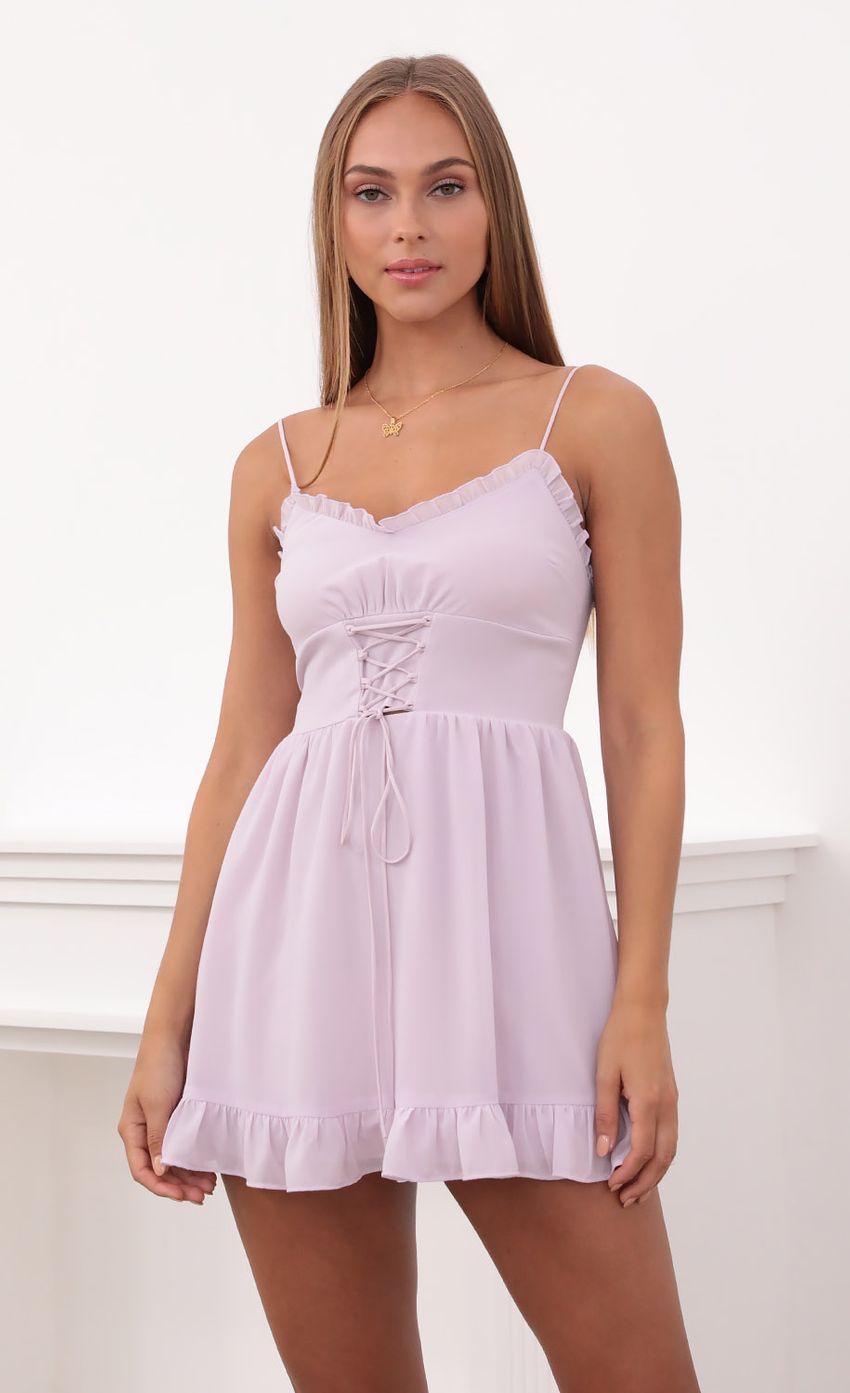 Picture Chiffon Mini Dress in Lavender. Source: https://media-img.lucyinthesky.com/data/Jul21_1/850xAUTO/1V9A02681.JPG