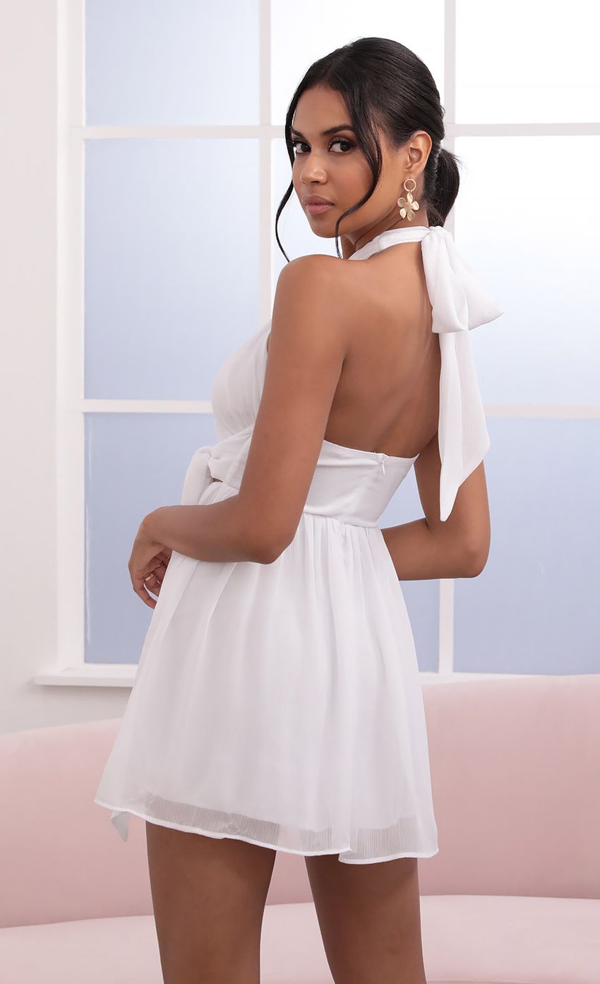 Picture Halter Open Dress in White Chiffon. Source: https://media-img.lucyinthesky.com/data/Jul21_1/850xAUTO/1V9A1265.JPG