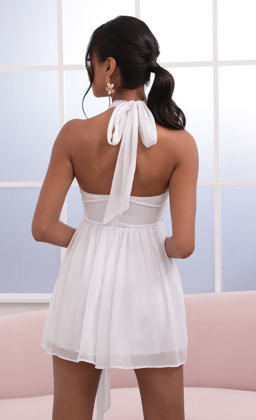 Picture Halter Open Dress in White Chiffon. Source: https://media-img.lucyinthesky.com/data/Jul21_1/850xAUTO/1V9A1284.JPG