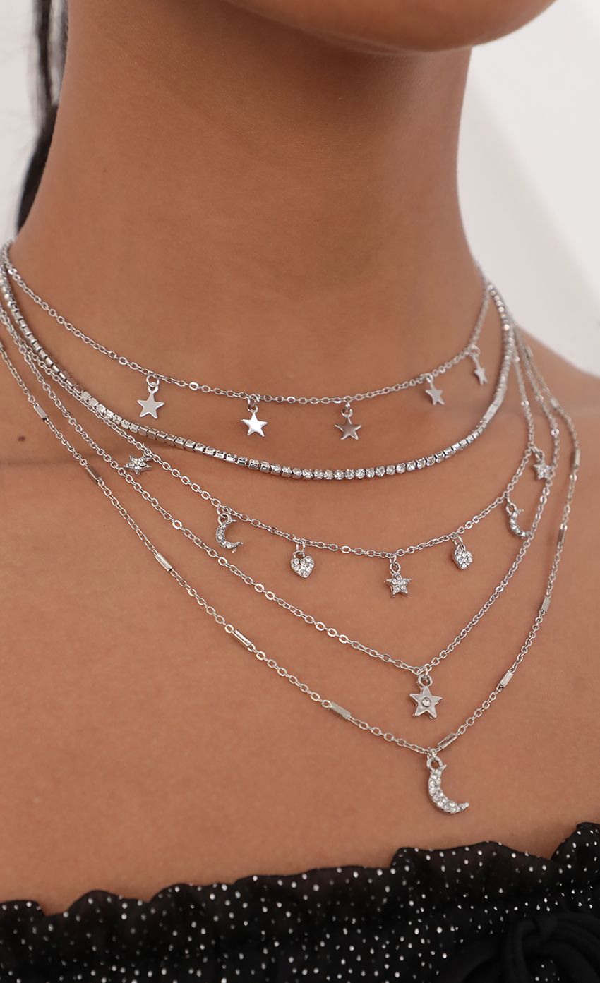 Picture Star Crossed Lover 5 Layer necklace in Silver. Source: https://media-img.lucyinthesky.com/data/Jul21_1/850xAUTO/AT2A4357.JPG