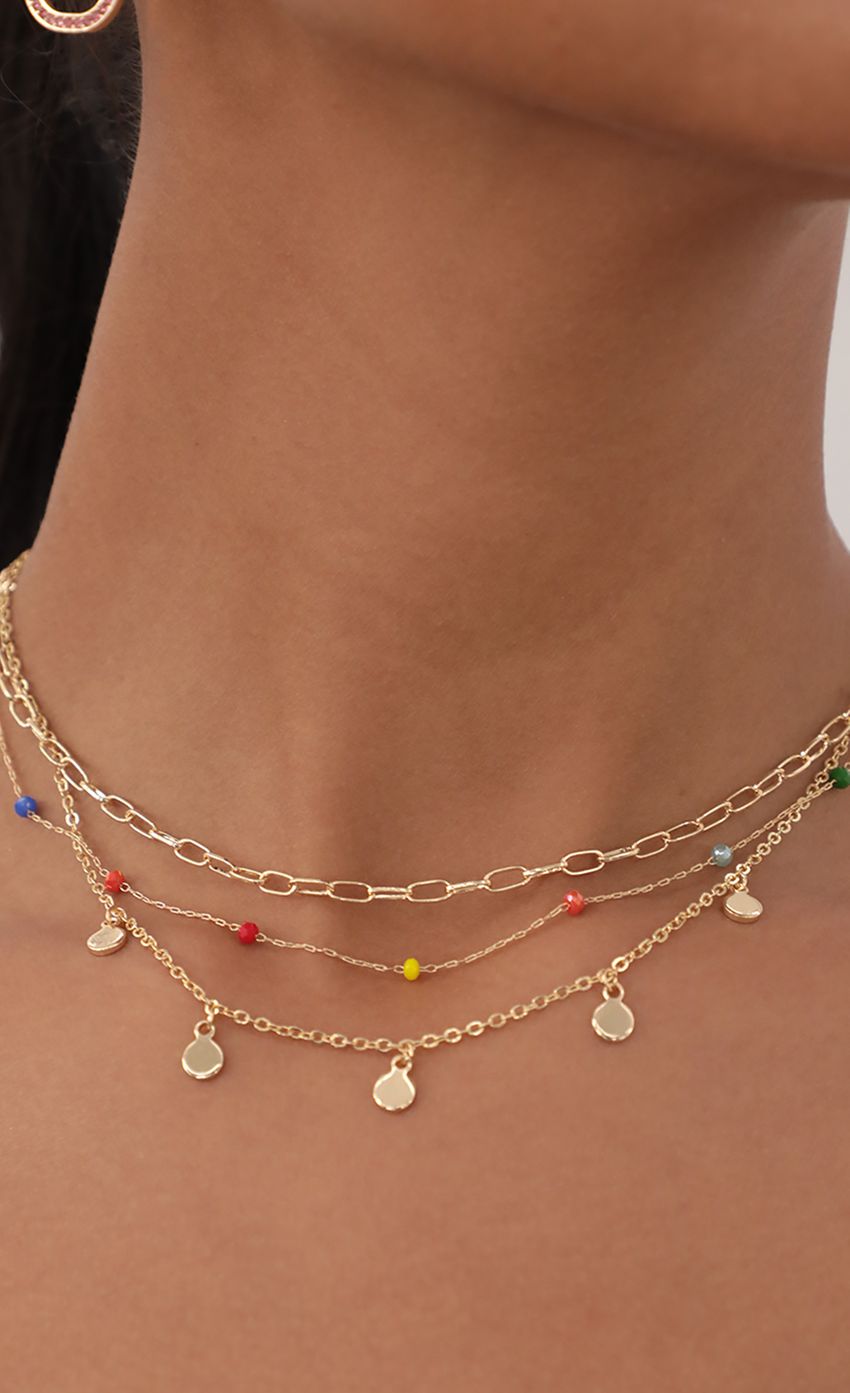 Picture Lilah Layered Necklace in Gold. Source: https://media-img.lucyinthesky.com/data/Jul21_1/850xAUTO/AT2A47011.JPG