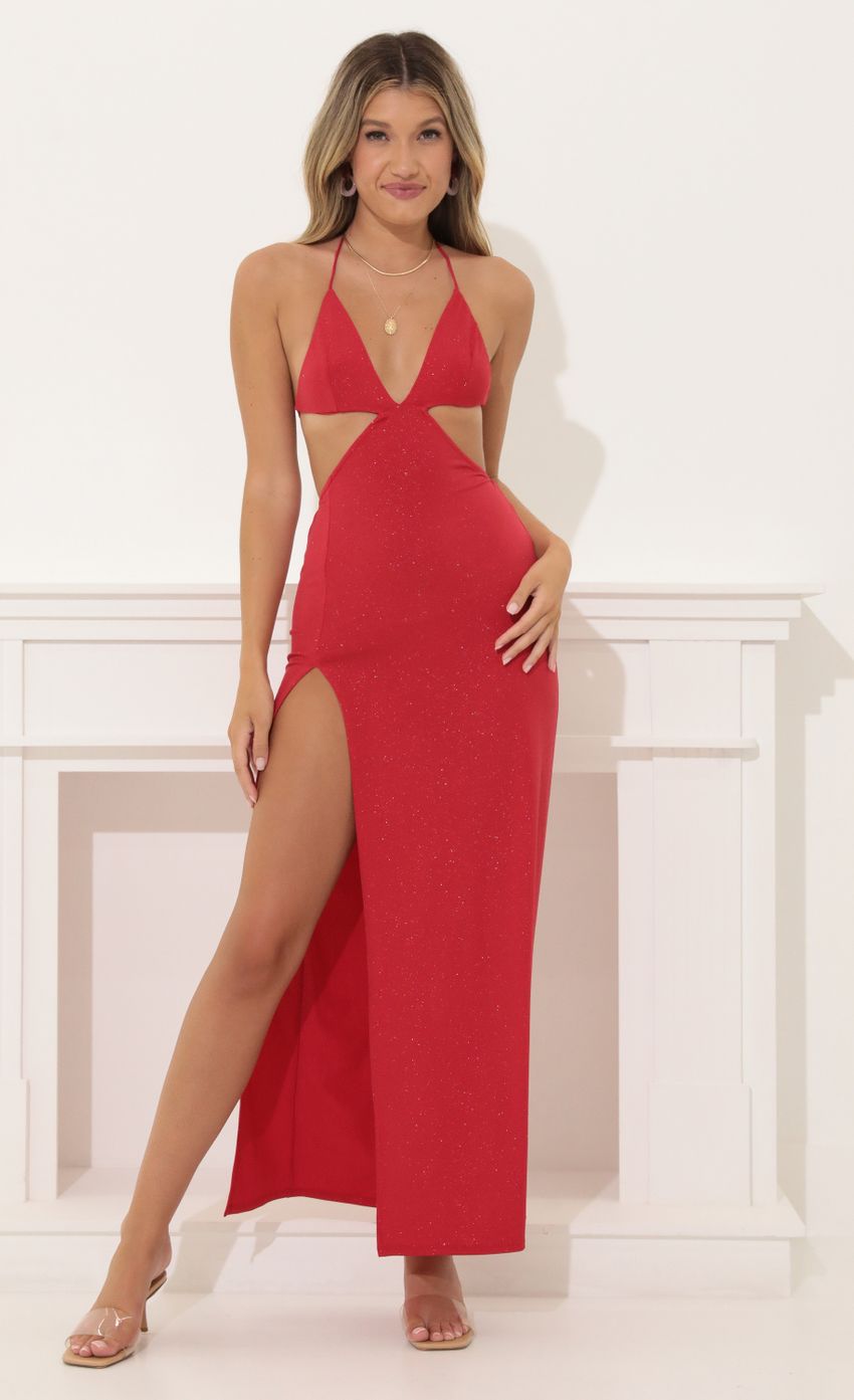 Picture Tana Glitter Bikini Cutout Maxi Dress in Red . Source: https://media-img.lucyinthesky.com/data/Jul22/850xAUTO/1ff3f65c-e13b-4d85-ad0b-53f1ae04bace.jpg