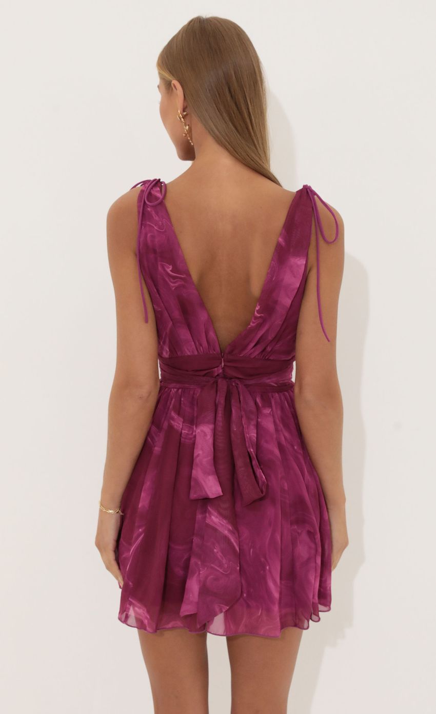 Picture Ysabel Marble Chiffon Dress in Mauve. Source: https://media-img.lucyinthesky.com/data/Jul22/850xAUTO/4552b516-de3f-4e21-a844-ce356a554c42.jpg