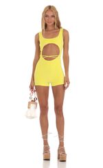 Picture Cutout Romper in Yellow. Source: https://media-img.lucyinthesky.com/data/Jul23/150xAUTO/40bafc5a-40db-48e3-bad5-b533efd29747.jpg