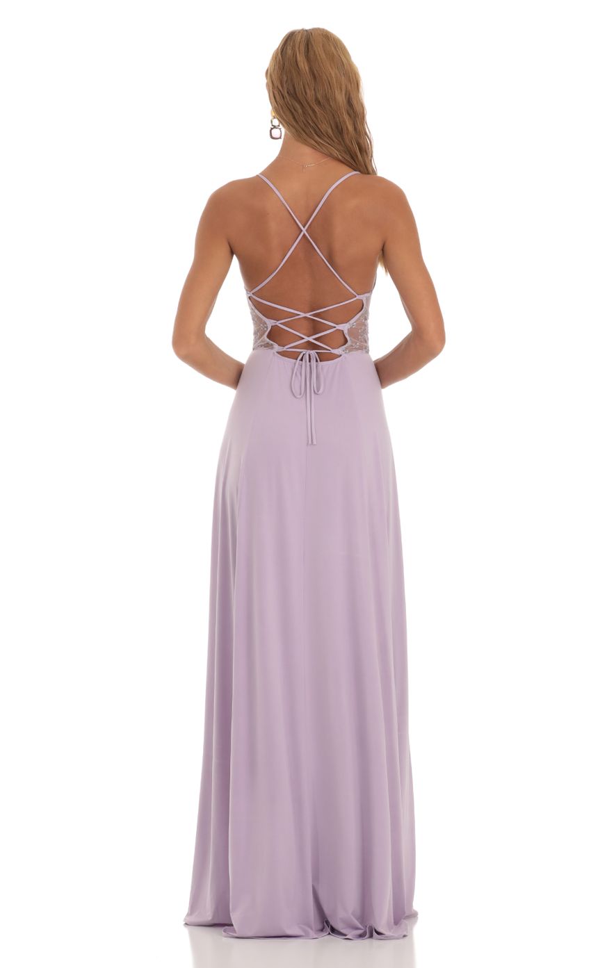 Picture Floral Shimmer Maxi Dress in Purple. Source: https://media-img.lucyinthesky.com/data/Jul23/850xAUTO/0e22e877-6e3e-426a-ad0d-61b6c93f2881.jpg