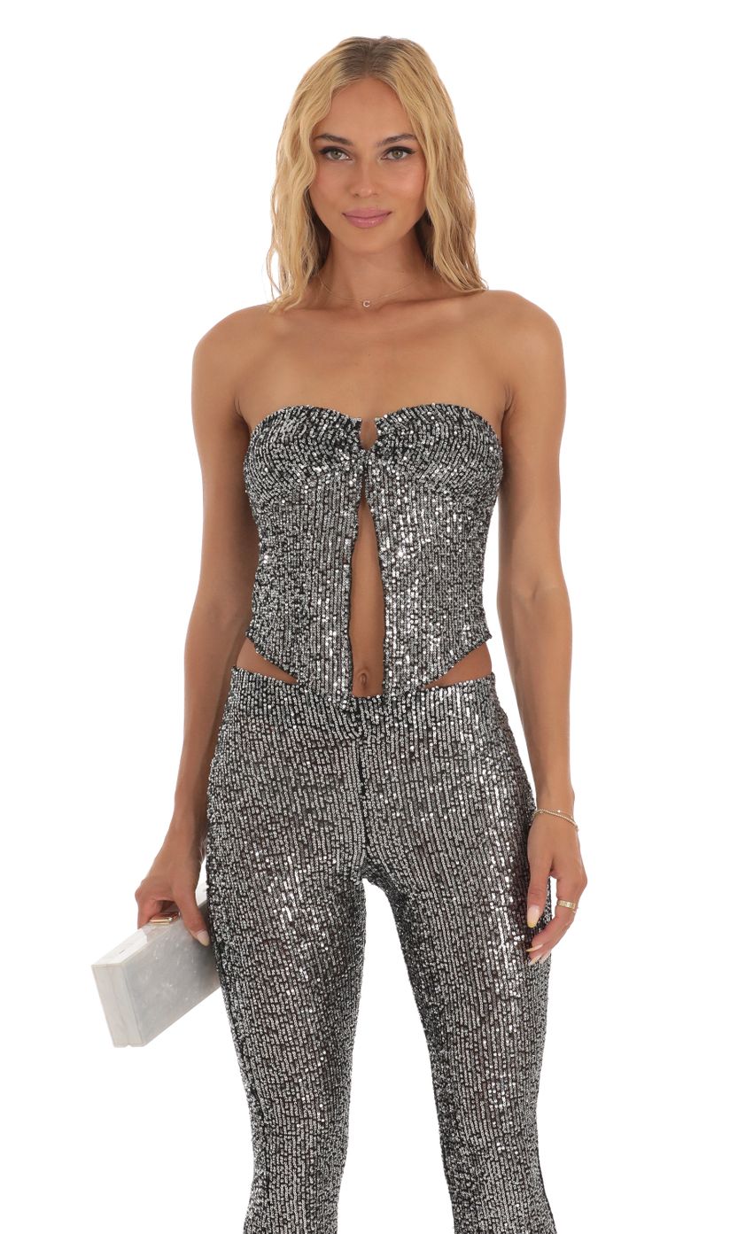 Picture Silver Sequin Two Piece Set in Black. Source: https://media-img.lucyinthesky.com/data/Jul23/850xAUTO/2854cbb7-5f86-4c89-a903-f6f1a7f4a53c.jpg