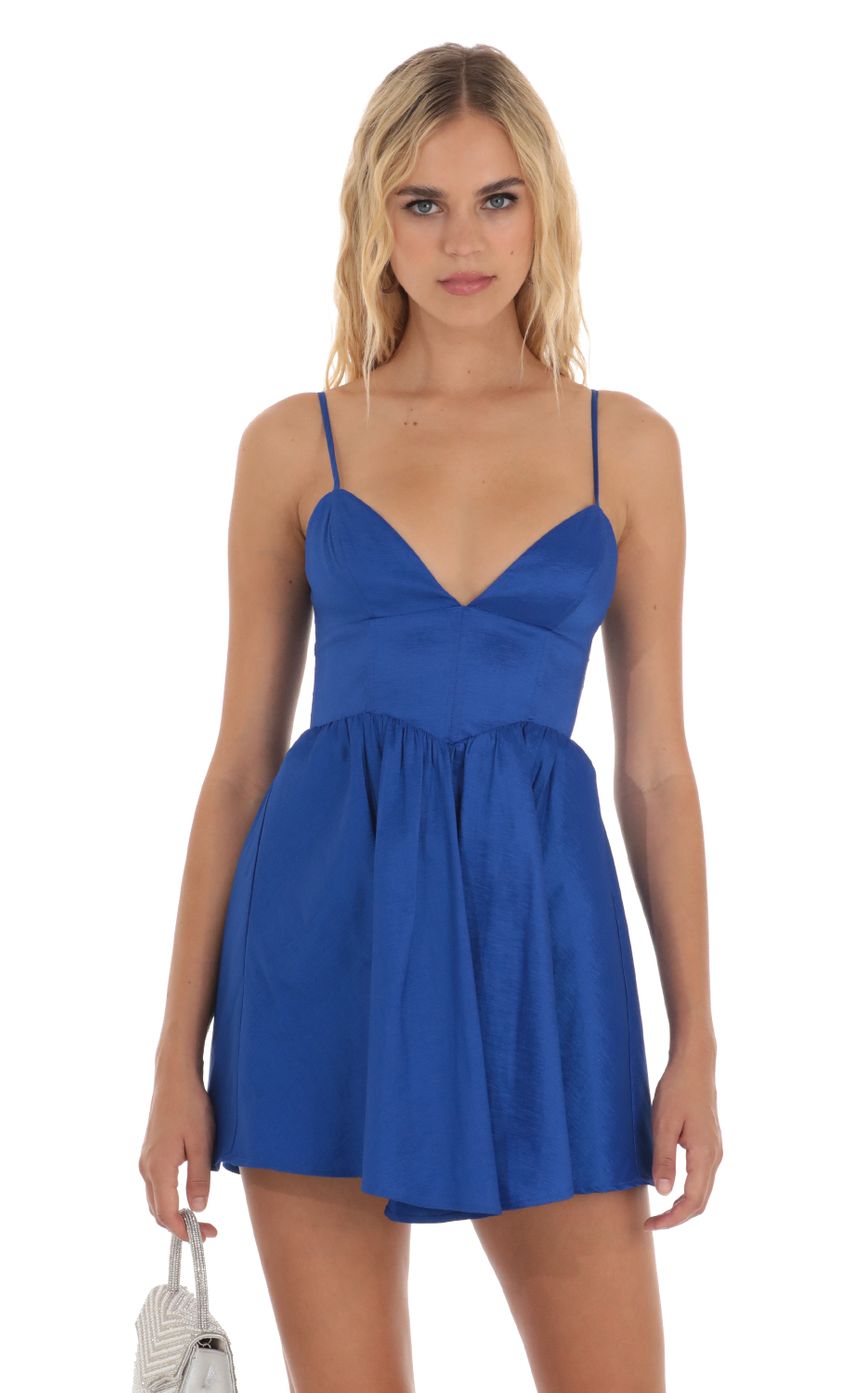 Picture Corset Fit and Flare Dress in Royal Blue. Source: https://media-img.lucyinthesky.com/data/Jul23/850xAUTO/30483fae-adf8-49c7-b507-b5cc5e276787.jpg