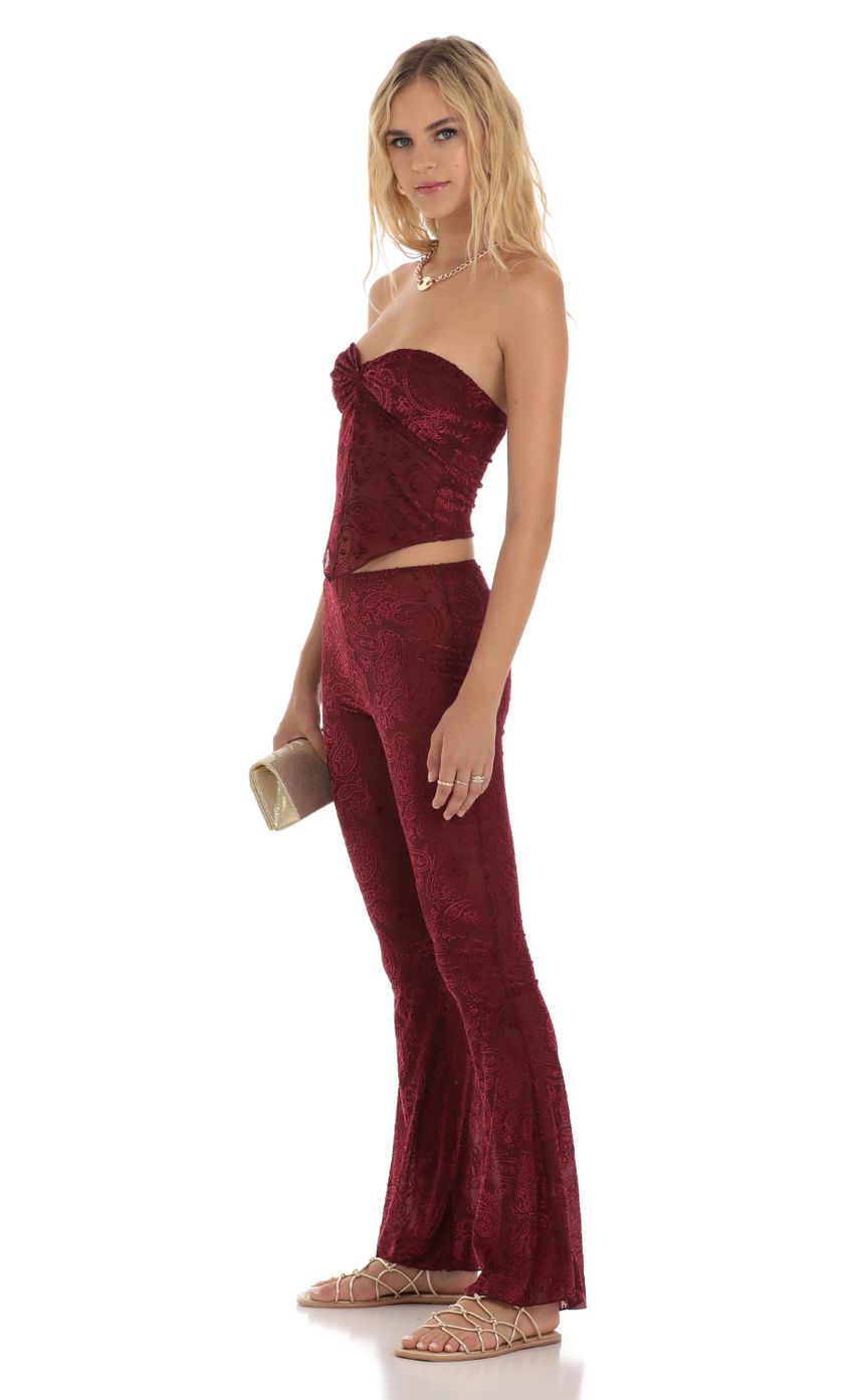 Picture Velvet Mesh Two Piece Set in Maroon. Source: https://media-img.lucyinthesky.com/data/Jul23/850xAUTO/82512569-0415-4f04-8802-0dc7be6feed4.jpg