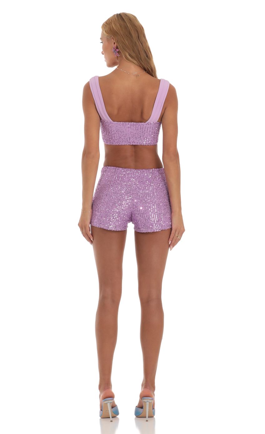 Picture Sequin Two Piece Set in Purple. Source: https://media-img.lucyinthesky.com/data/Jul23/850xAUTO/8eb56559-c8ee-4c09-86af-f547c4b2db59.jpg