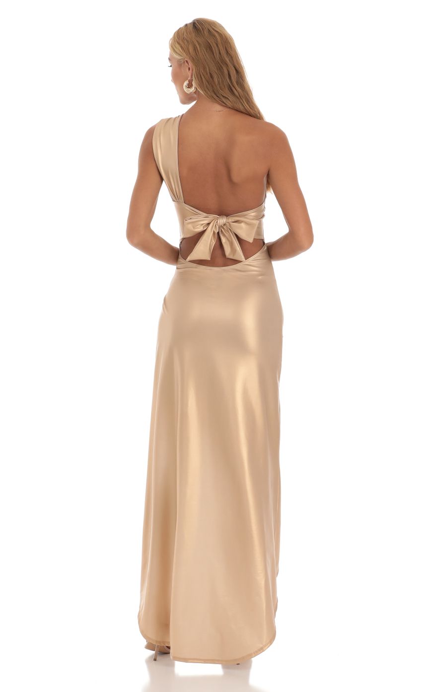 Picture One Shoulder Dress in Gold. Source: https://media-img.lucyinthesky.com/data/Jul23/850xAUTO/b90da77b-8f6b-4881-9c90-5f4f9befad81.jpg