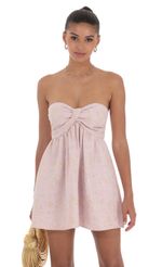 Picture Jacquard Babydoll Dress in Pink. Source: https://media-img.lucyinthesky.com/data/Jul24/150xAUTO/87f785df-2b06-4fd9-80de-a6f713dd47f5.jpg