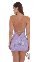 Picture Sequin V-Neck Bodycon Dress in Pink. Source: https://media-img.lucyinthesky.com/data/Jul24/150xAUTO/8fc8b90b-b09a-4cd5-b8e7-bc481a917044.jpg