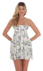 Picture Floral Babydoll Dress in White. Source: https://media-img.lucyinthesky.com/data/Jul24/150xAUTO/dd45cb53-ac85-4b47-9838-f215994117c4.jpg
