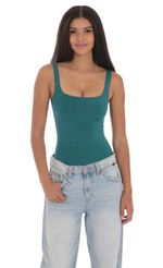 Picture Basic Tank Bodysuit in Teal. Source: https://media-img.lucyinthesky.com/data/Jul24/150xAUTO/f38a96e1-b20e-48cc-afe3-053b3db40d6c.jpg