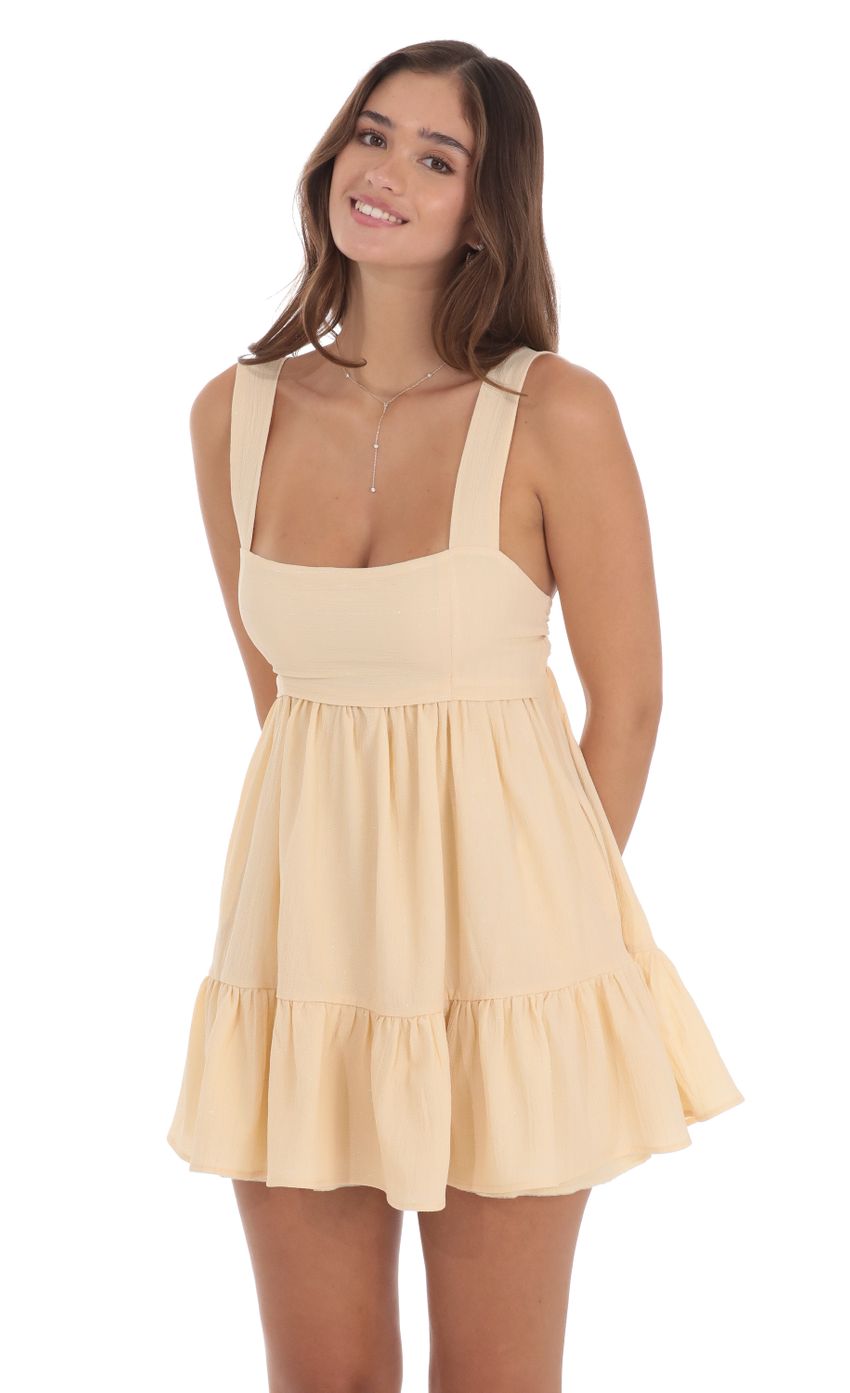 Picture Square Neckline Dress in Tan. Source: https://media-img.lucyinthesky.com/data/Jul24/850xAUTO/0d5e9819-06f7-4c23-8657-b978c90874f2.jpg