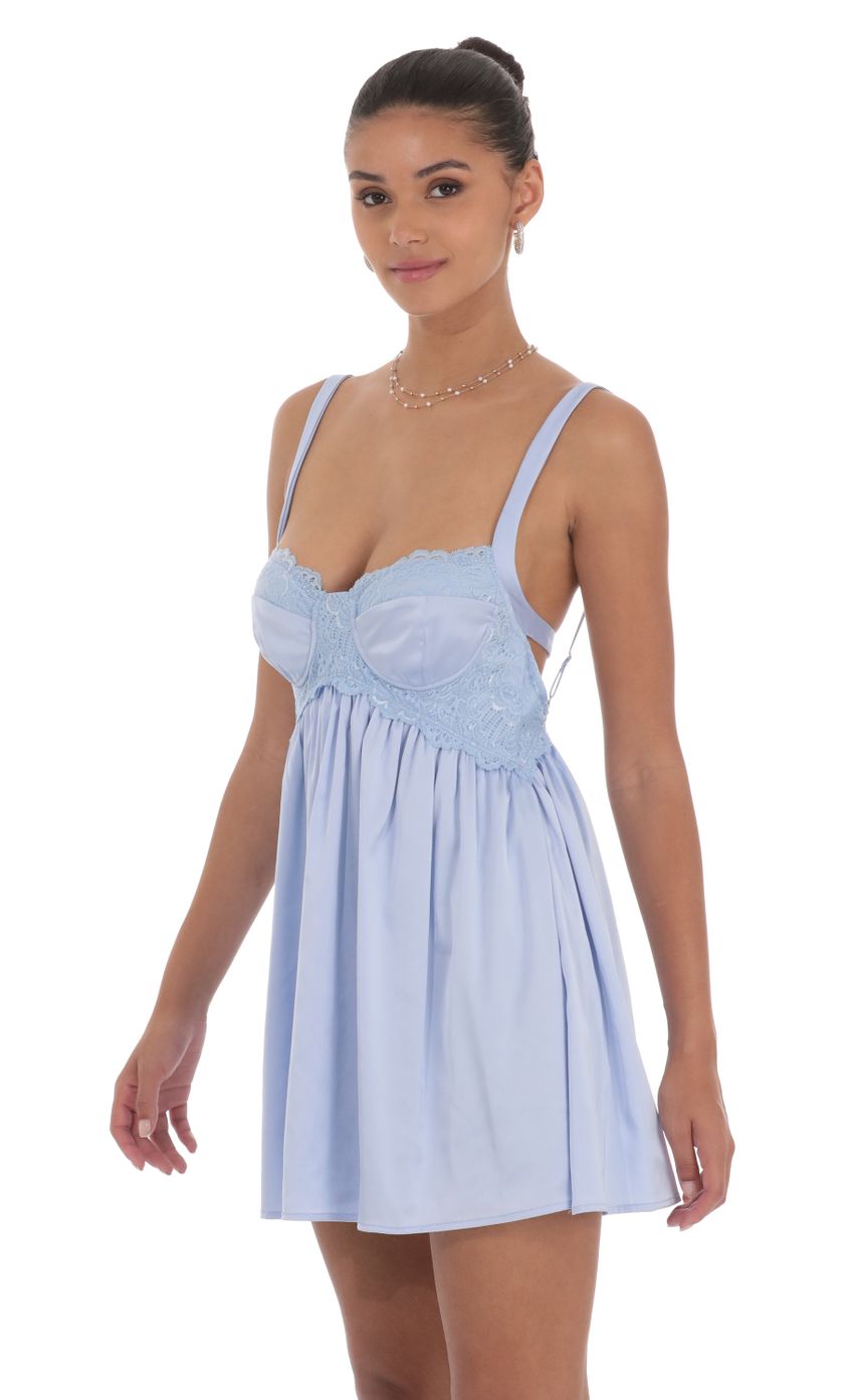 Picture Lace Satin Babydoll Dress in Blue. Source: https://media-img.lucyinthesky.com/data/Jul24/850xAUTO/2102545c-9bae-4c90-bbe3-560d1a016c63.jpg