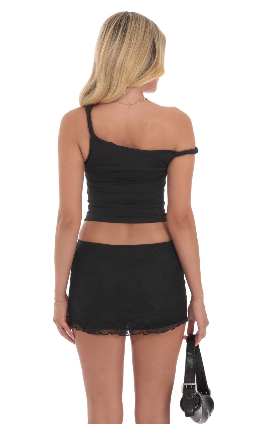 Picture Off Shoulder Twist Top in Black. Source: https://media-img.lucyinthesky.com/data/Jul24/850xAUTO/4f7c0b13-0238-44d2-8e97-f3136d7e4827.jpg