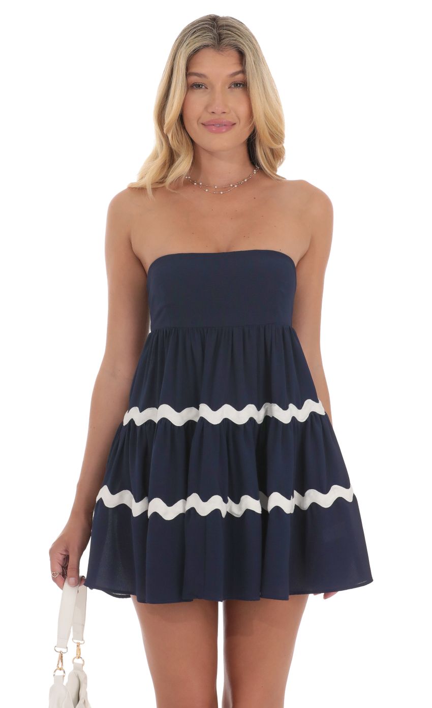 Picture Wavy Stripe Babydoll Dress in Navy. Source: https://media-img.lucyinthesky.com/data/Jul24/850xAUTO/59951e18-84c4-4da5-9167-d09acbc6eaae.jpg