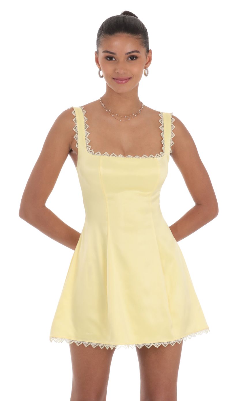 Picture Satin Embroidered Fit and Flare Dress in Yellow. Source: https://media-img.lucyinthesky.com/data/Jul24/850xAUTO/ac70beeb-bd01-4c4e-9b14-5a01a9b2498e.jpg