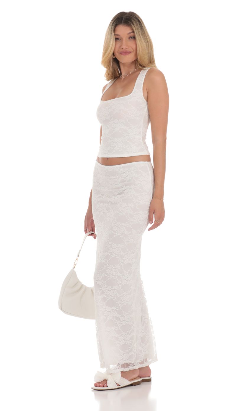 Picture Lace Two Piece Maxi Skirt Set in White. Source: https://media-img.lucyinthesky.com/data/Jul24/850xAUTO/dc0cb01f-c746-4e1c-b321-d368f1ea308e.jpg