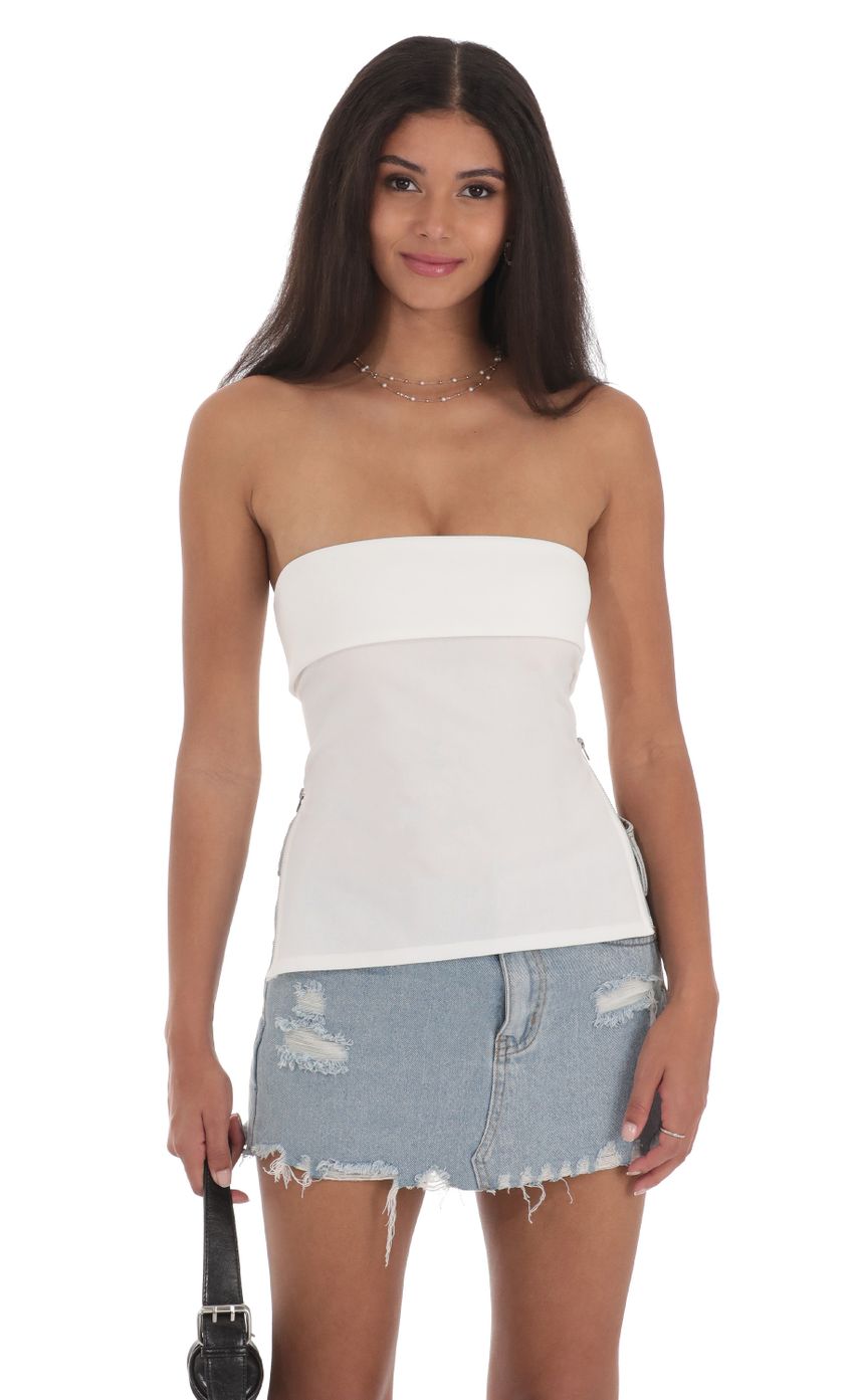 Picture Zipper Slit Top in White. Source: https://media-img.lucyinthesky.com/data/Jul24/850xAUTO/fbb3d850-ce16-43c4-af46-37d750e95b26.jpg