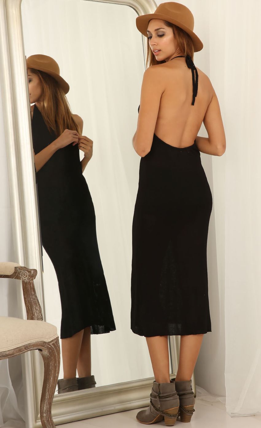 Picture Maxi Halter Dress In Black. Source: https://media-img.lucyinthesky.com/data/Jun15_1/850xAUTO/0Y5A1282.JPG