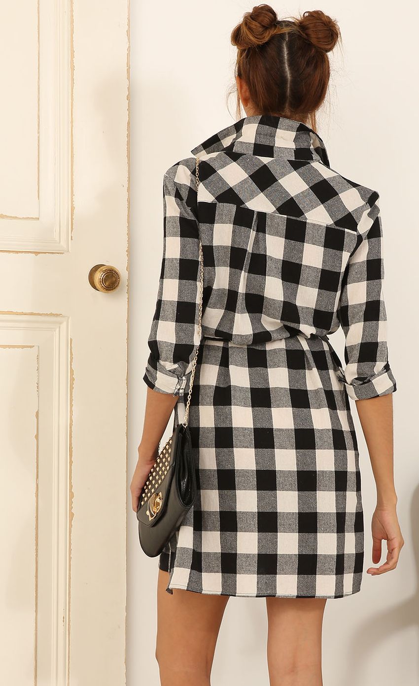 Picture Gingham Check Shirt Dress In Monochrome. Source: https://media-img.lucyinthesky.com/data/Jun15_1/850xAUTO/0Y5A5159.JPG