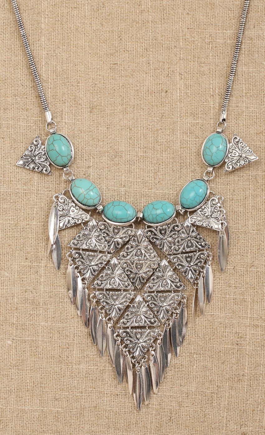 Picture Turquoise And Triangles Necklace In Silver. Source: https://media-img.lucyinthesky.com/data/Jun15_1/850xAUTO/0Y5A8863.JPG