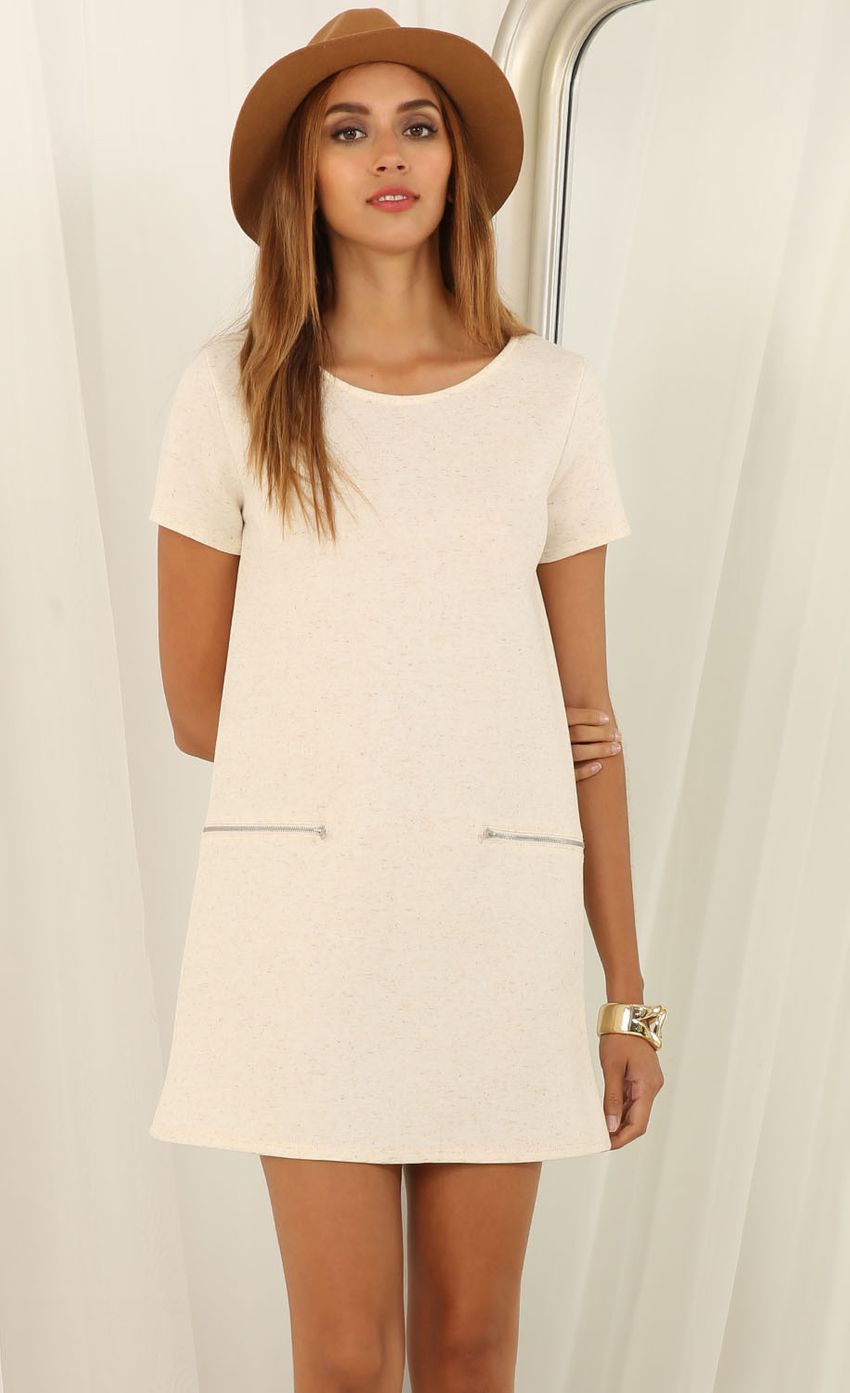 Picture Zipped Shirt Dress In White. Source: https://media-img.lucyinthesky.com/data/Jun15_2/850xAUTO/0Y5A4732.JPG