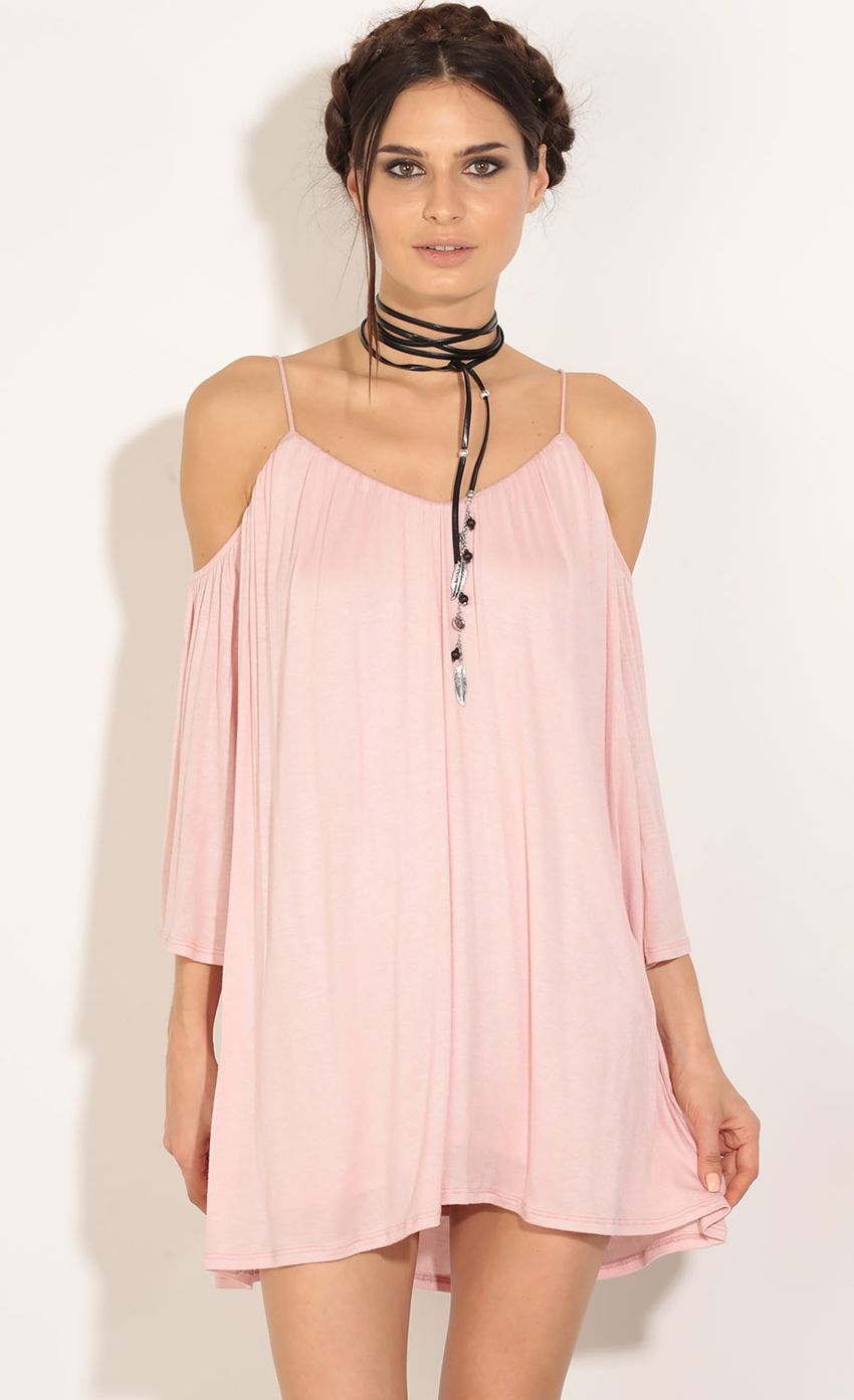 Picture Open Shoulder Day Dress In Pink. Source: https://media-img.lucyinthesky.com/data/Jun16_1/850xAUTO/0Y5A0135.JPG