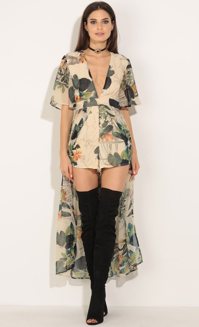 Picture Floral Forest Maxi Romper In Beige. Source: https://media-img.lucyinthesky.com/data/Jun16_1/850xAUTO/0Y5A3907.JPG