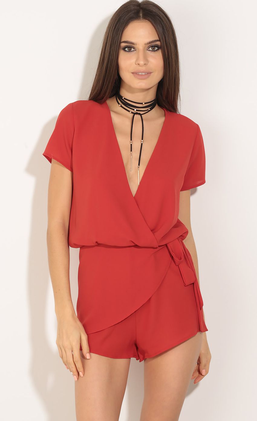 Picture Wrap Romper In Cherry Red. Source: https://media-img.lucyinthesky.com/data/Jun16_1/850xAUTO/0Y5A5545.JPG