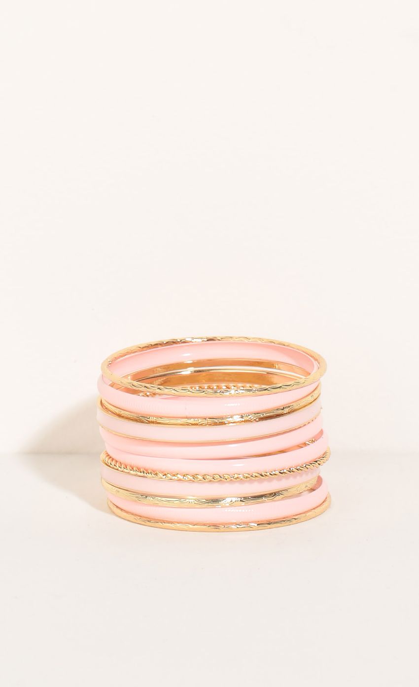 Picture Painted Bangle Set In Pink. Source: https://media-img.lucyinthesky.com/data/Jun16_1/850xAUTO/0Y5A8443B.JPG