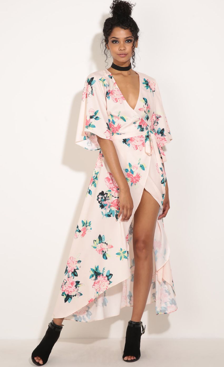 Picture Floral Print Maxi Wrap Dress In Cream. Source: https://media-img.lucyinthesky.com/data/Jun16_2/850xAUTO/0Y5A0173.JPG