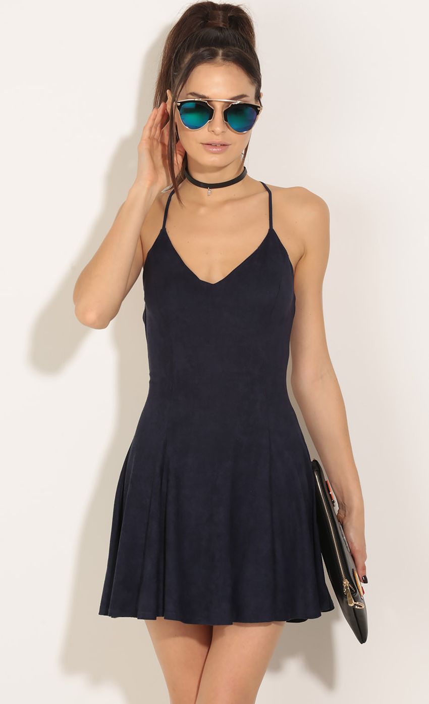 Picture Suede A-Line Dress In Navy. Source: https://media-img.lucyinthesky.com/data/Jun16_2/850xAUTO/0Y5A0263.JPG