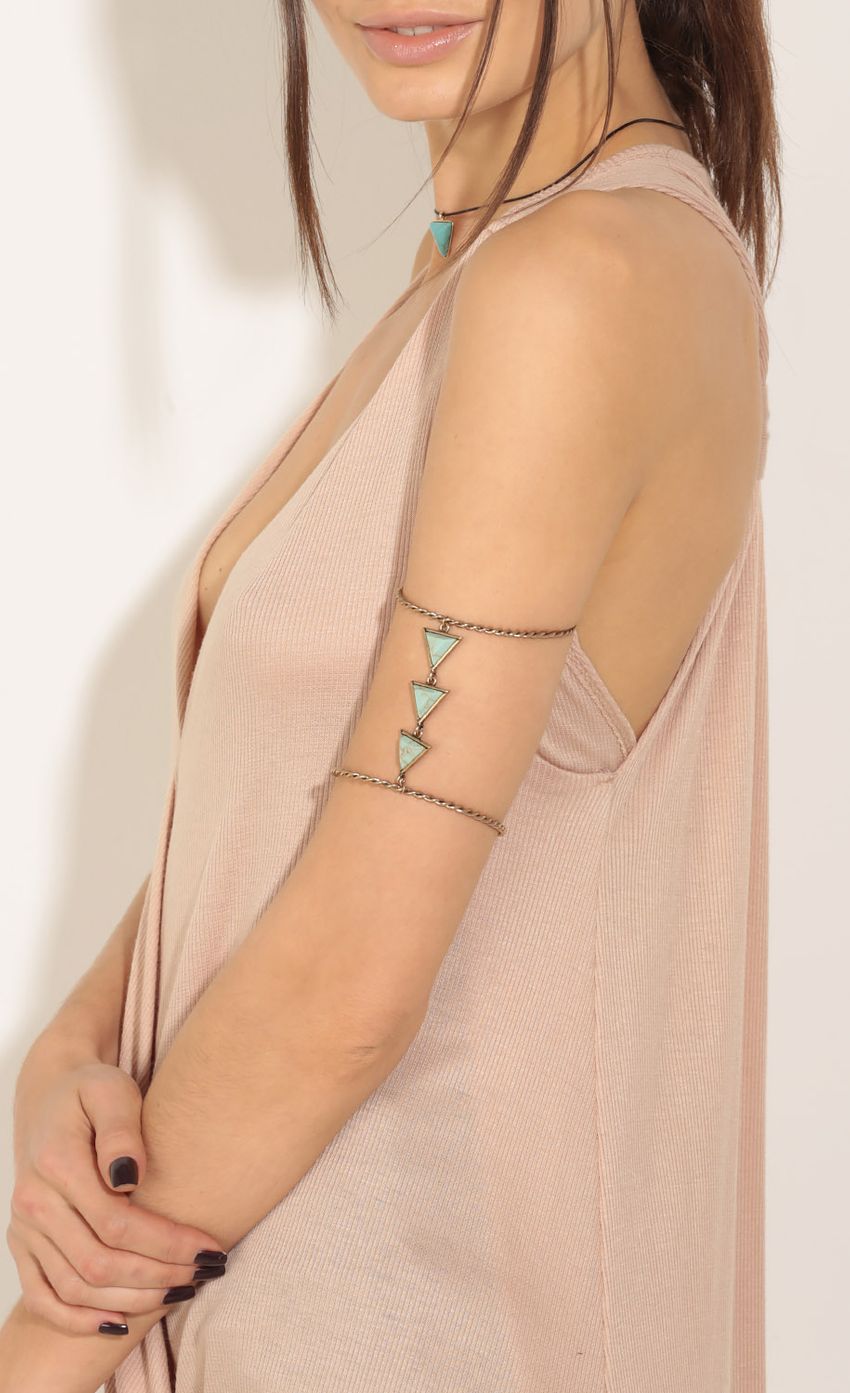 Picture Stone Embellished Arm Cuff In Mint. Source: https://media-img.lucyinthesky.com/data/Jun16_2/850xAUTO/0Y5A0395.JPG