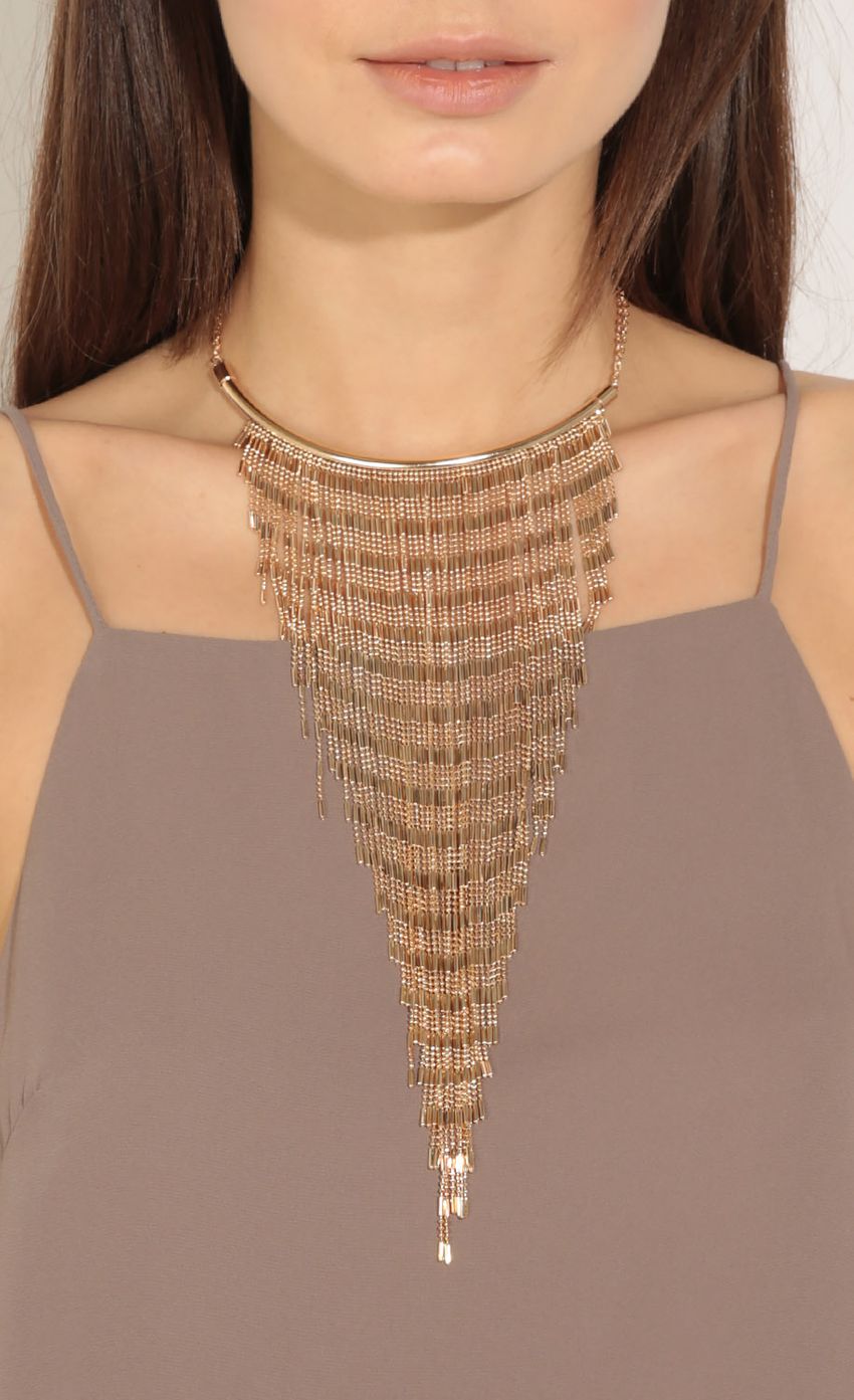 Picture Beaded Fringe Choker Necklace In Gold. Source: https://media-img.lucyinthesky.com/data/Jun16_2/850xAUTO/0Y5A1689.JPG