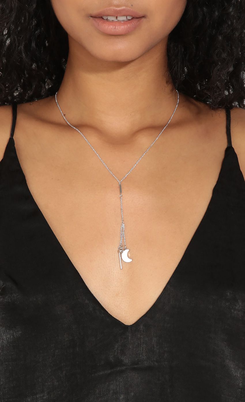 Picture To The Moon And Back Charm Necklace In Silver. Source: https://media-img.lucyinthesky.com/data/Jun16_2/850xAUTO/0Y5A3872.JPG